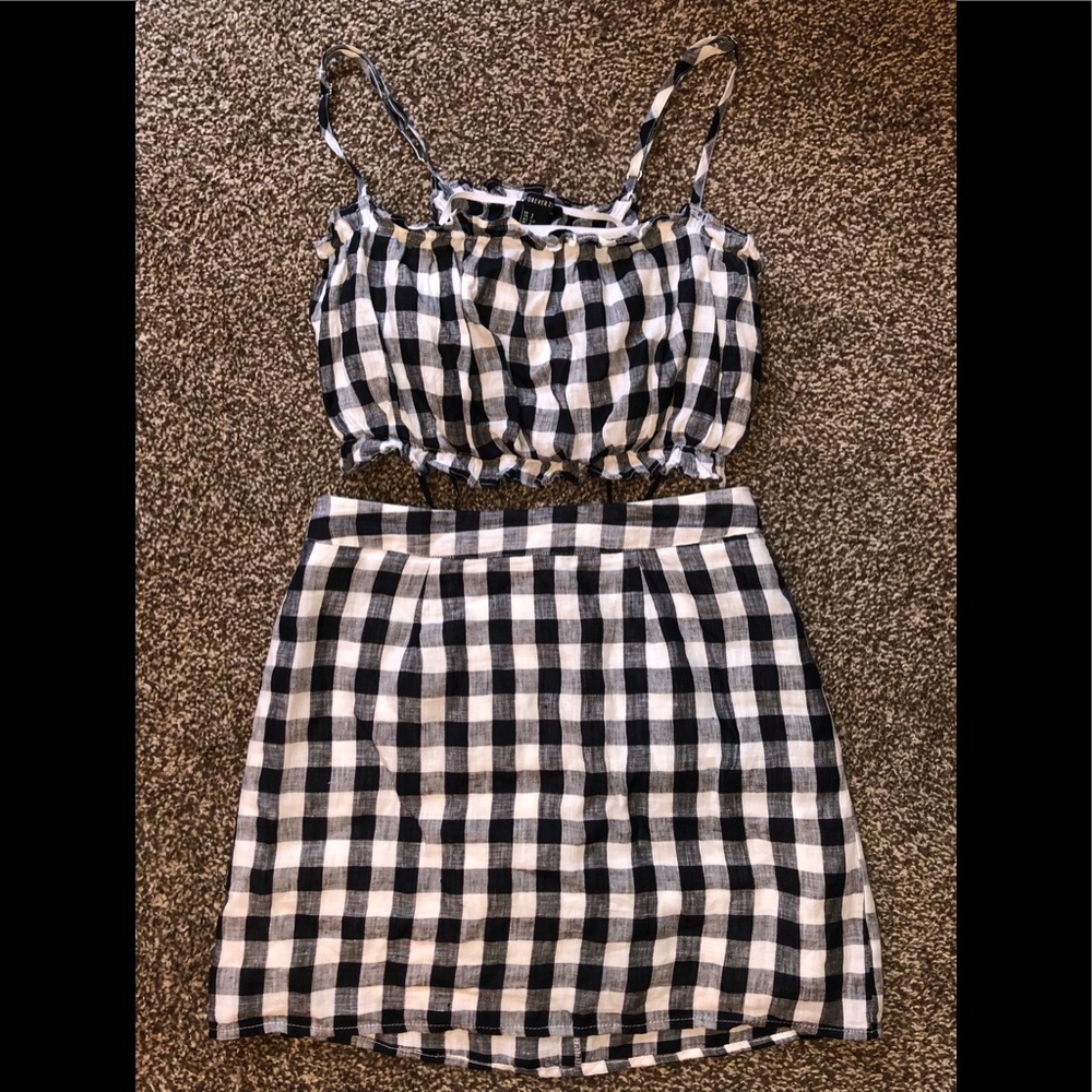 Forever 21 Plaid 2 Piece Set